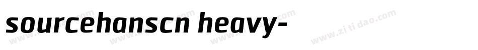 sourcehanscn heavy字体转换